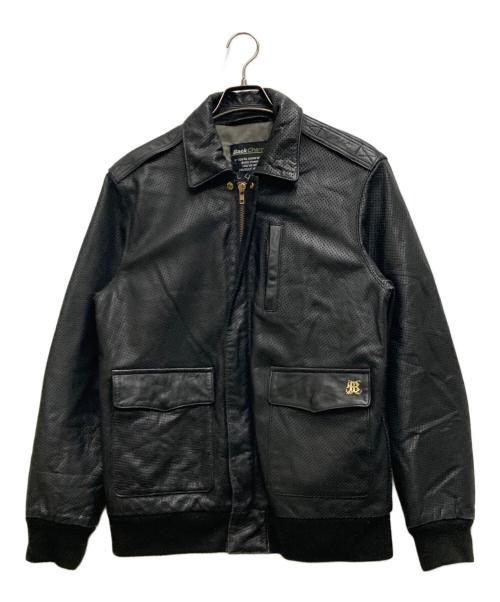 BACK CHANNEL（バックチャンネル）BACK CHANNEL (バックチャンネル) レザージャケット ブラック サイズ:Ⅼの古着・服飾アイテム