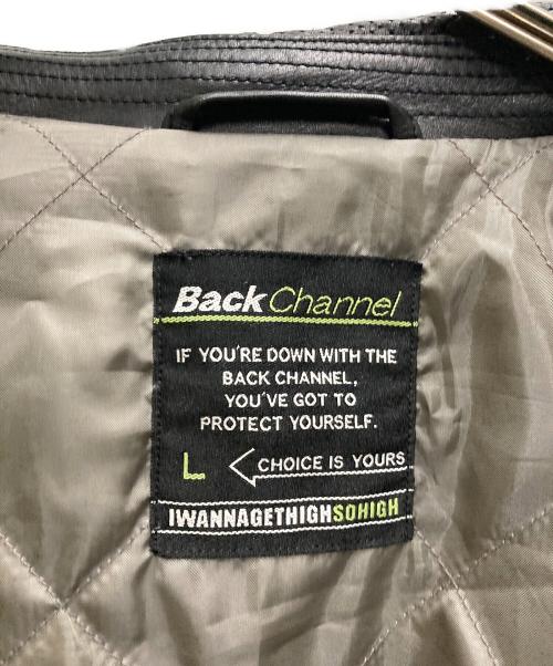 BACK CHANNEL（バックチャンネル）BACK CHANNEL (バックチャンネル) レザージャケット ブラック サイズ:Ⅼの古着・服飾アイテム