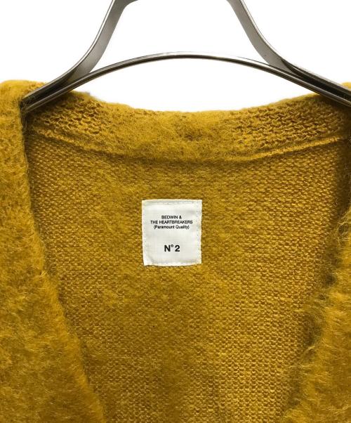 BEDWIN &THE HEARTBREAKERS（ベドウィンアンドザ ハートブレイカーズ）BEDWIN &THE HEARTBREAKERS (ベドウィンアンドザ ハートブレイカーズ) MOHAIR CARDIGAN GODARD イエロー サイズ:表記無しの古着・服飾アイテム