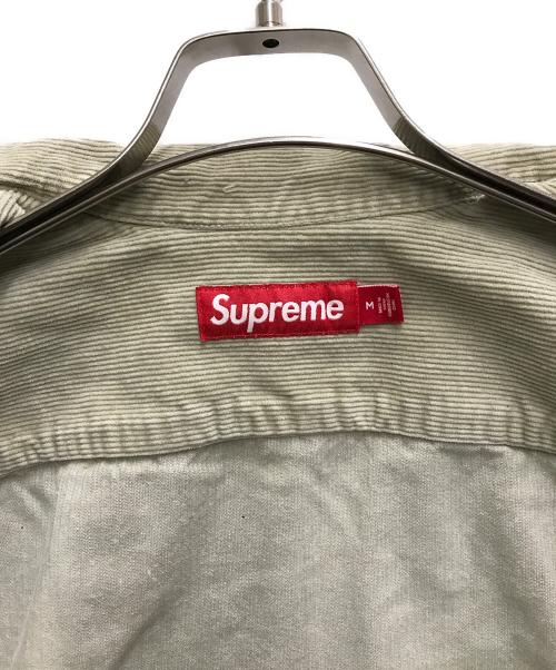 SUPREME（シュプリーム）Supreme (シュプリーム) Washed Corduroy Zip Up Shirt グリーン サイズ:Mの古着・服飾アイテム