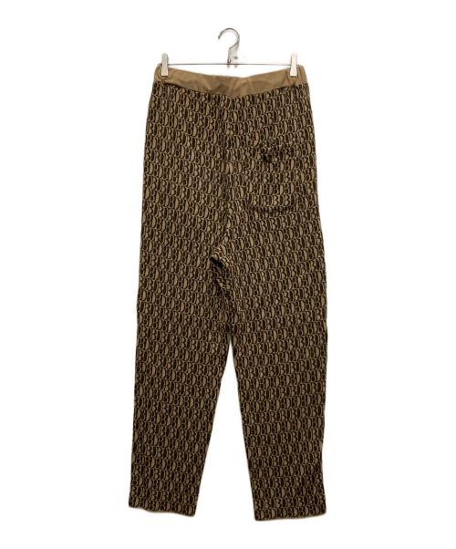 doublet（ダブレット）doublet (ダブレット) MONOGRAM JQ KNIT PANTS ブラウン サイズ:Ⅿの古着・服飾アイテム