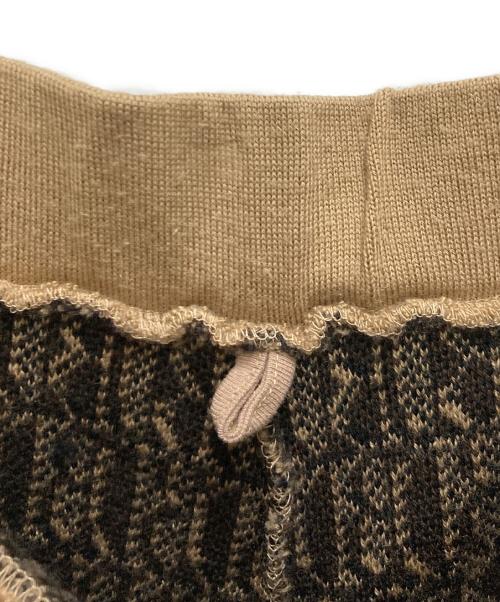 doublet（ダブレット）doublet (ダブレット) MONOGRAM JQ KNIT PANTS ブラウン サイズ:Ⅿの古着・服飾アイテム