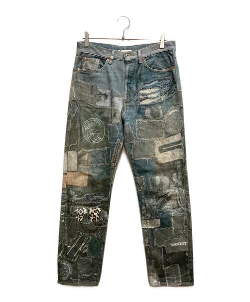 doublet（ダブレット）doublet (ダブレット) PHOTO PRINT PANTS グレー サイズ:Mの古着・服飾アイテム