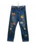 doublet（ダブレット）の古着「FOOD HAND-PAINTED DENIM PANTS」｜インディゴ