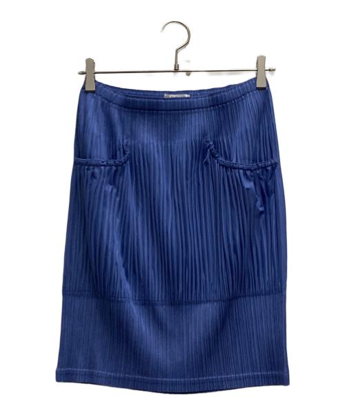 PLEATS PLEASE（プリーツプリーズ）PLEATS PLEASE (プリーツプリーズ) プリーツスカート ブルー サイズ:5の古着・服飾アイテム