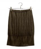 PLEATS PLEASEプリーツプリーズ）の古着「プリーツスカート」｜ブラウン