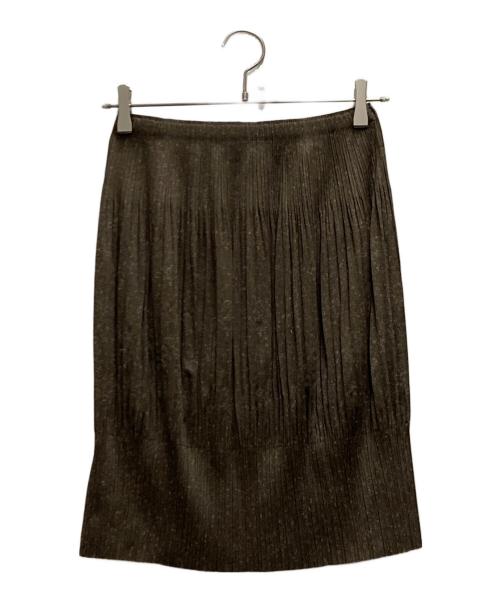 PLEATS PLEASE（プリーツプリーズ）PLEATS PLEASE (プリーツプリーズ) プリーツスカート ブラウン サイズ:5の古着・服飾アイテム