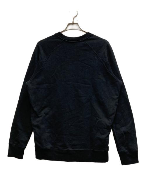 maison kitsune（メゾンキツネ）MAISON KITSUNE (メゾンキツネ) フォックス パッチ クラシック スウェットシャツ ブラック サイズ:Mの古着・服飾アイテム