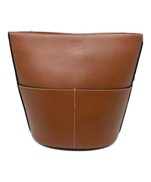 FOLNUA（フォルニュア）FOLNUA (フォルニュア) CLASSIC LOGO MINI POCHE BAG ブラウンの古着・服飾アイテム