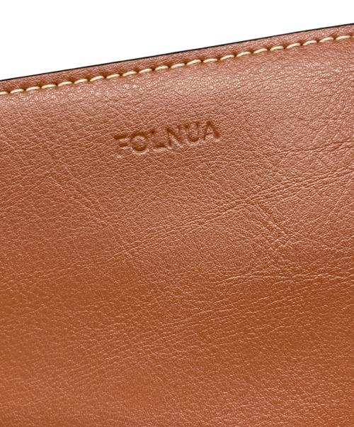 FOLNUA（フォルニュア）FOLNUA (フォルニュア) CLASSIC LOGO MINI POCHE BAG ブラウンの古着・服飾アイテム