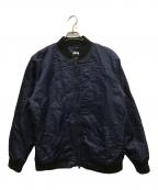 stussyステューシー）の古着「ツートーンボンバージャケット」｜ネイビー