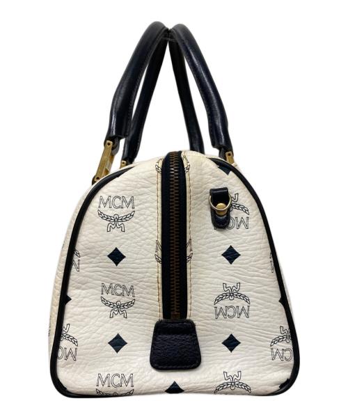 MCM（エムシーエム）MCM (エムシーエム) ロゴミニボストン ホワイトの古着・服飾アイテム