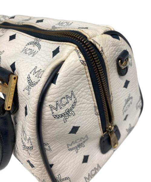 MCM（エムシーエム）MCM (エムシーエム) ロゴミニボストン ホワイトの古着・服飾アイテム