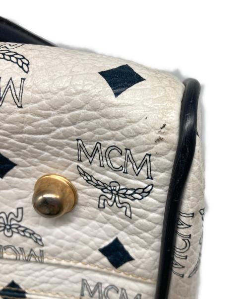MCM（エムシーエム）MCM (エムシーエム) ロゴミニボストン ホワイトの古着・服飾アイテム