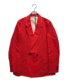 JOHN LAWRENCE SULLIVAN（ジョン ローレンス サリバン）の古着「コットンヘンプダブルジャケット」｜レッド