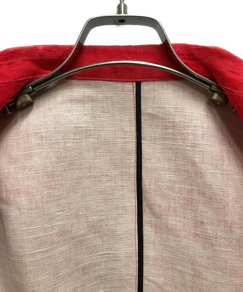 JOHN LAWRENCE SULLIVAN（ジョン ローレンス サリバン）JOHN LAWRENCE SULLIVAN (ジョン ローレンス サリバン) コットンヘンプダブルジャケット オレンジ サイズ:34の古着・服飾アイテム