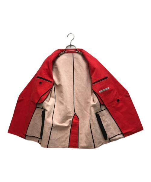 JOHN LAWRENCE SULLIVAN（ジョン ローレンス サリバン）JOHN LAWRENCE SULLIVAN (ジョン ローレンス サリバン) コットンヘンプダブルジャケット オレンジ サイズ:34の古着・服飾アイテム