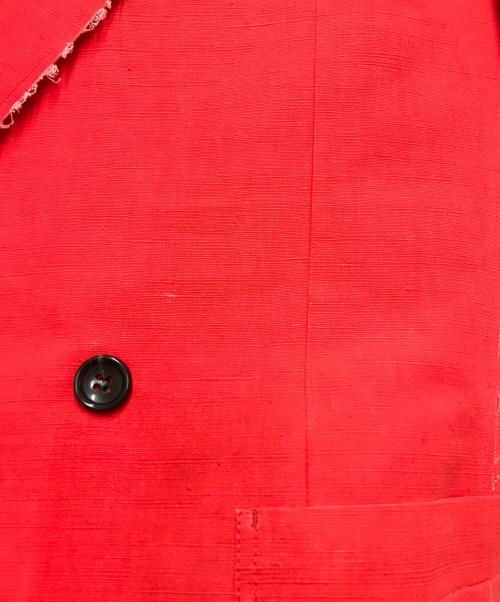 JOHN LAWRENCE SULLIVAN（ジョン ローレンス サリバン）JOHN LAWRENCE SULLIVAN (ジョン ローレンス サリバン) コットンヘンプダブルジャケット オレンジ サイズ:34の古着・服飾アイテム