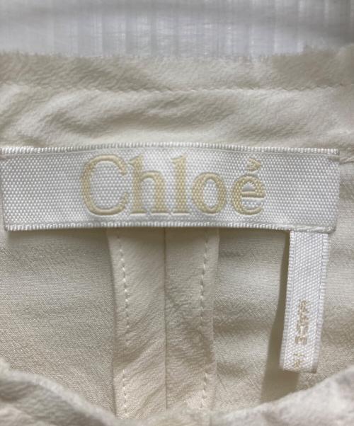 Chloe（クロエ）Chloe (クロエ) シルクデザインブラウス ホワイト サイズ:34の古着・服飾アイテム