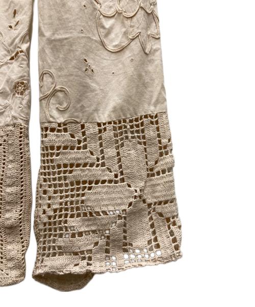 MALION VINTAGE（マリオンヴィンテージ）MALION VINTAGE (マリオンヴィンテージ) レースデザインパンツ ピンク サイズ:Fの古着・服飾アイテム