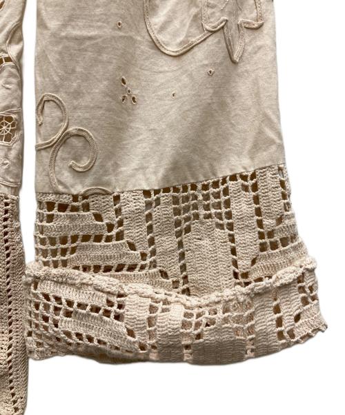 MALION VINTAGE（マリオンヴィンテージ）MALION VINTAGE (マリオンヴィンテージ) レースデザインパンツ ピンク サイズ:Fの古着・服飾アイテム