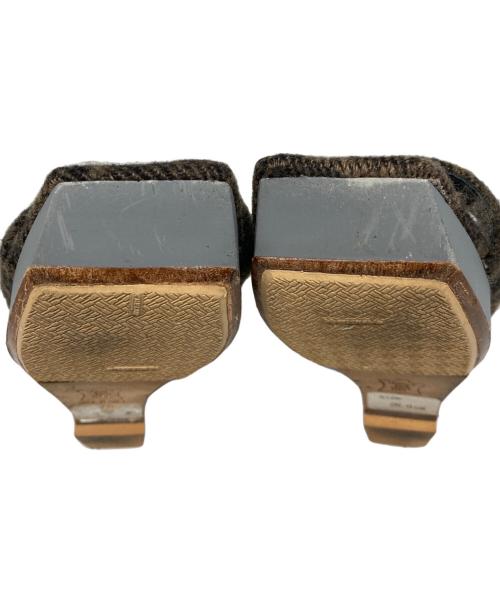 FENDI（フェンディ）FENDI (フェンディ) ズッカ柄厚底サンダル ブラウン サイズ:7 1/2の古着・服飾アイテム