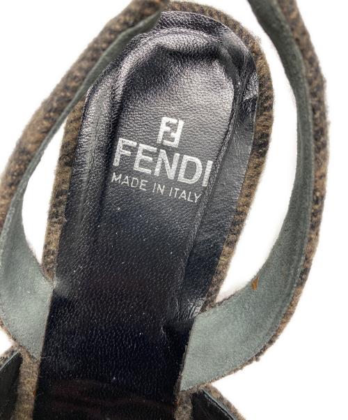 FENDI（フェンディ）FENDI (フェンディ) ズッカ柄厚底サンダル ブラウン サイズ:7 1/2の古着・服飾アイテム