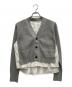 sacai（サカイ）の古着「Cotton Poplin x Cotton Knit Cardigan」｜グレー