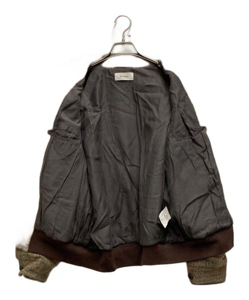 Ernie Palo（アーニーパロ）Ernie Palo (アーニーパロ) Tweed Harrington Jacket ブラウン サイズ:46の古着・服飾アイテム