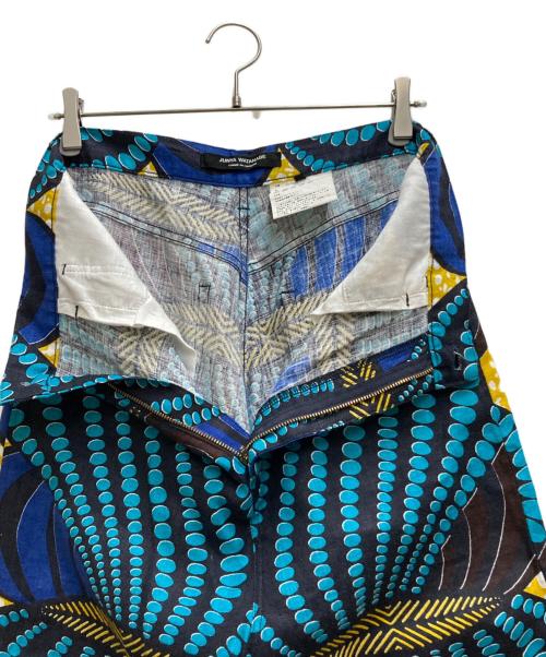 JUNYA WATANABE COMME des GARCONS（ジュンヤワタナベ コムデギャルソン）JUNYA WATANABE COMME des GARCONS ((ジュンヤワタナベ コムデギャルソン) ボタニカル柄パンツ ブルー サイズ:Ⅿの古着・服飾アイテム