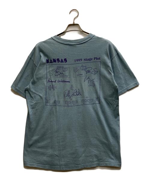 Kansas（ヘインズ）Kansas (ヘインズ) プリントTシャツ ブルー サイズ:Ⅼの古着・服飾アイテム