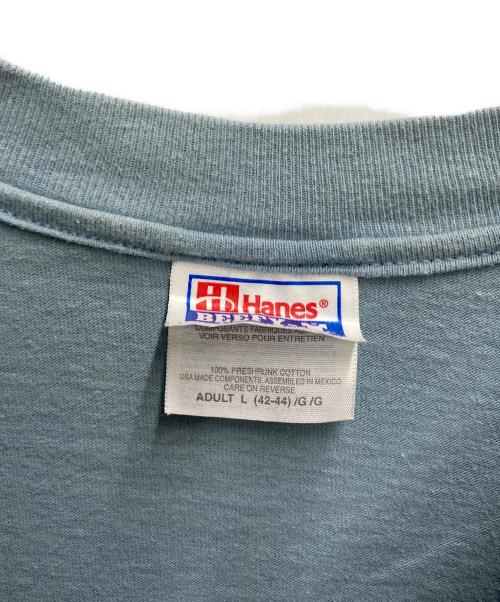 Kansas（ヘインズ）Kansas (ヘインズ) プリントTシャツ ブルー サイズ:Ⅼの古着・服飾アイテム