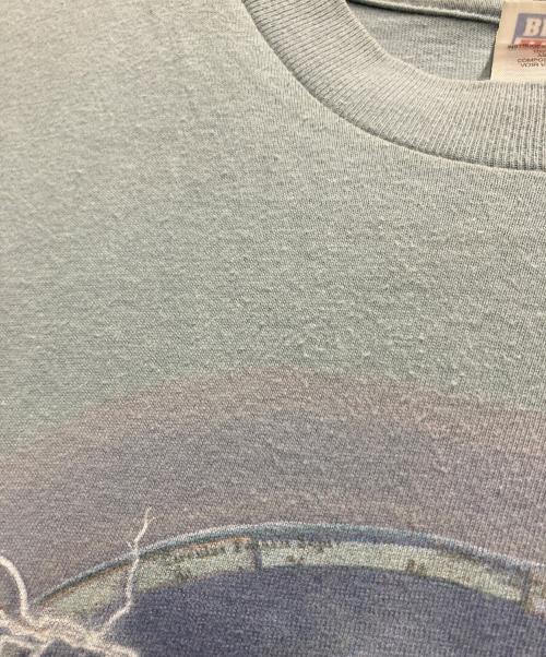 Kansas（ヘインズ）Kansas (ヘインズ) プリントTシャツ ブルー サイズ:Ⅼの古着・服飾アイテム