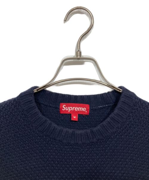 SUPREME（シュプリーム）Supreme (シュプリーム) TEXTURED SMALL BOX SWEATER ネイビー サイズ:Ｍの古着・服飾アイテム