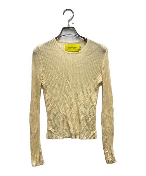 MARQUES'ALMEIDA（マルケスアルメイダ）Marques'Almeida (マルケスアルメイダ) リブレーヨンニット イエロー サイズ:XSの古着・服飾アイテム