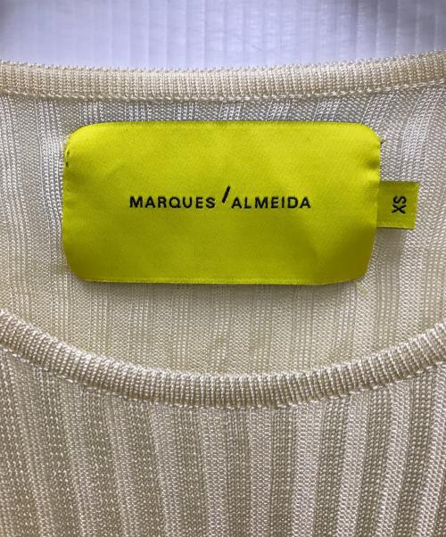MARQUES'ALMEIDA（マルケスアルメイダ）Marques'Almeida (マルケスアルメイダ) リブレーヨンニット イエロー サイズ:XSの古着・服飾アイテム