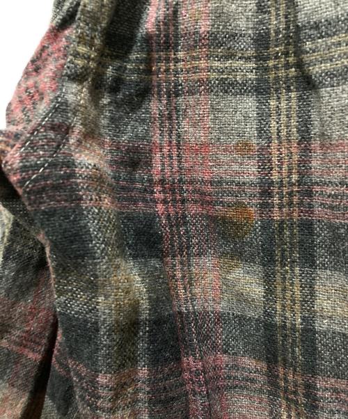 EASTCHESTER（イーストチェスター）EASTCHESTER (イーストチェスター) 60`Sウールチェックオープンカラーシャツ グレー サイズ:Mの古着・服飾アイテム