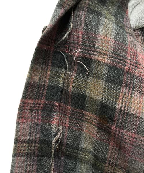 EASTCHESTER（イーストチェスター）EASTCHESTER (イーストチェスター) 60`Sウールチェックオープンカラーシャツ グレー サイズ:Mの古着・服飾アイテム