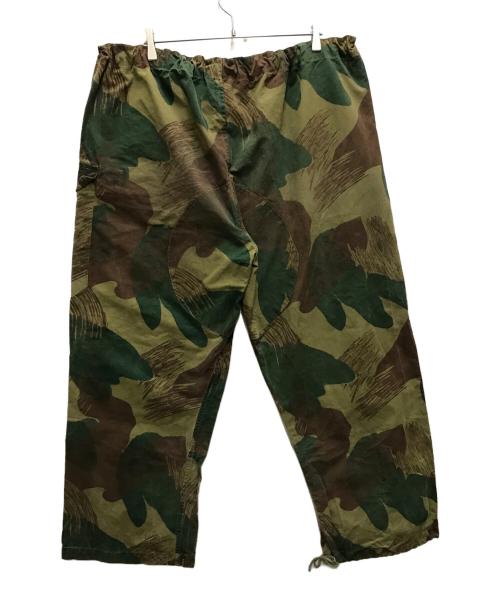 Belgium Army（ベルギーアーミー）Belgium Army (ベルギーアーミー) 50`Sブラッシュストロークカモパンツ オリーブ サイズ:7の古着・服飾アイテム