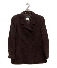 CHANEL（シャネル）の古着「ココボタンウールジャケット」｜ブラウン