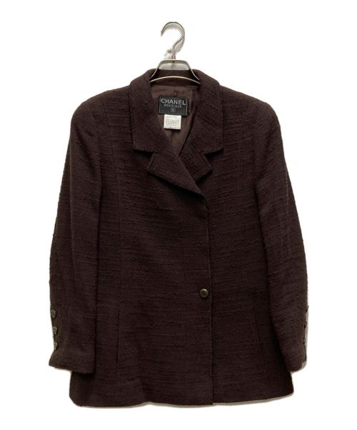 CHANEL（シャネル）CHANEL (シャネル) ココボタンウールジャケット ブラウン サイズ:40の古着・服飾アイテム