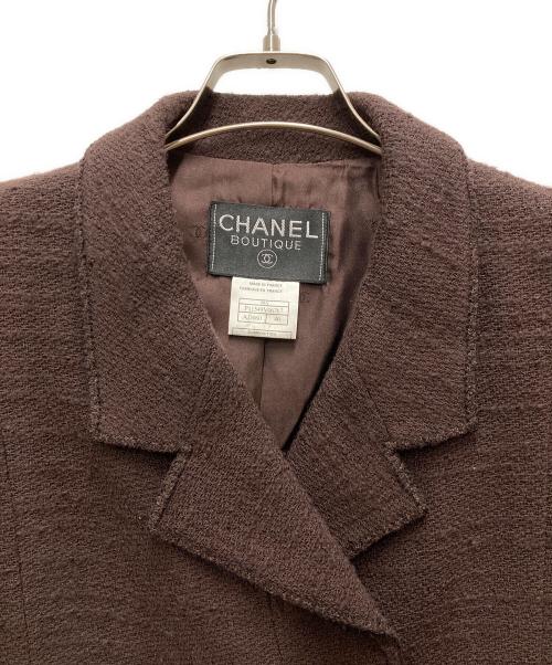 CHANEL（シャネル）CHANEL (シャネル) ココボタンウールジャケット ブラウン サイズ:40の古着・服飾アイテム