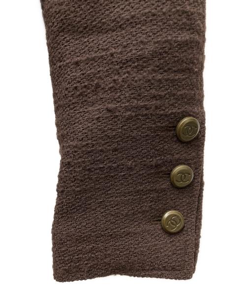 CHANEL（シャネル）CHANEL (シャネル) ココボタンウールジャケット ブラウン サイズ:40の古着・服飾アイテム