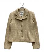 CHANELシャネル）の古着「スパンコールツイードジャケット」｜ベージュ