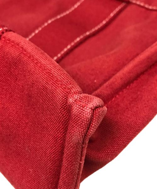 HERMES（エルメス）HERMES (エルメス) キャンバスハンドバッグ レッドの古着・服飾アイテム