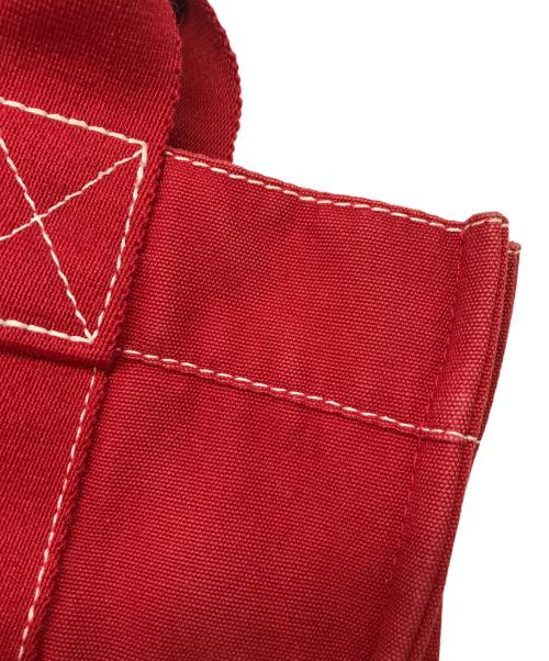 HERMES（エルメス）HERMES (エルメス) キャンバスハンドバッグ レッドの古着・服飾アイテム