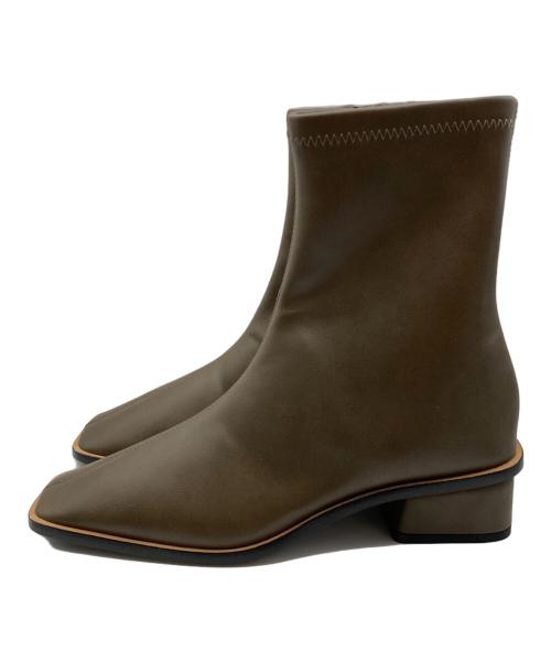 TODAYFUL（トゥデイフル）TODAYFUL (トゥデイフル) Stretch Leather Boots モスグリーン サイズ:38の古着・服飾アイテム