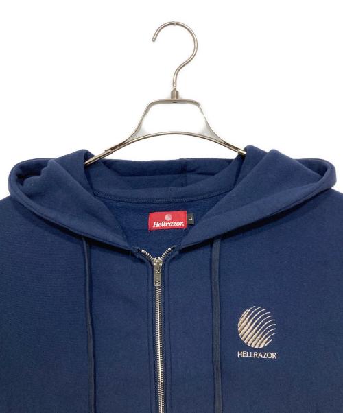 HELLRAZOR（ヘルレイザー）HELLRAZOR (ヘルレイザー) ジップパーカー ネイビー サイズ:Lの古着・服飾アイテム