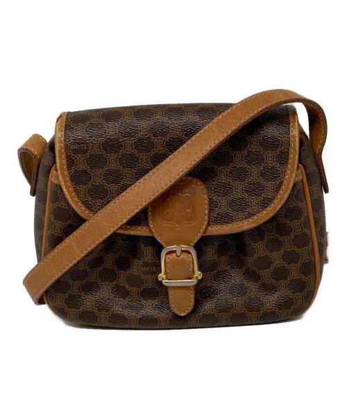 CELINE（セリーヌ）CELINE (セリーヌ) マカダム ミニショルダーバッグ ブラウンの古着・服飾アイテム