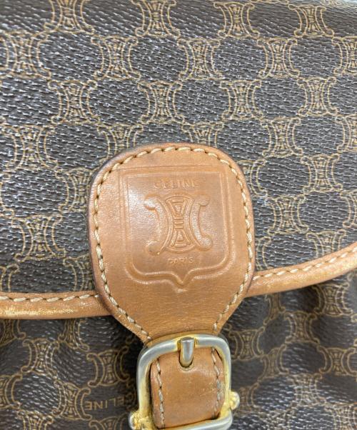 CELINE（セリーヌ）CELINE (セリーヌ) マカダム ミニショルダーバッグ ブラウンの古着・服飾アイテム